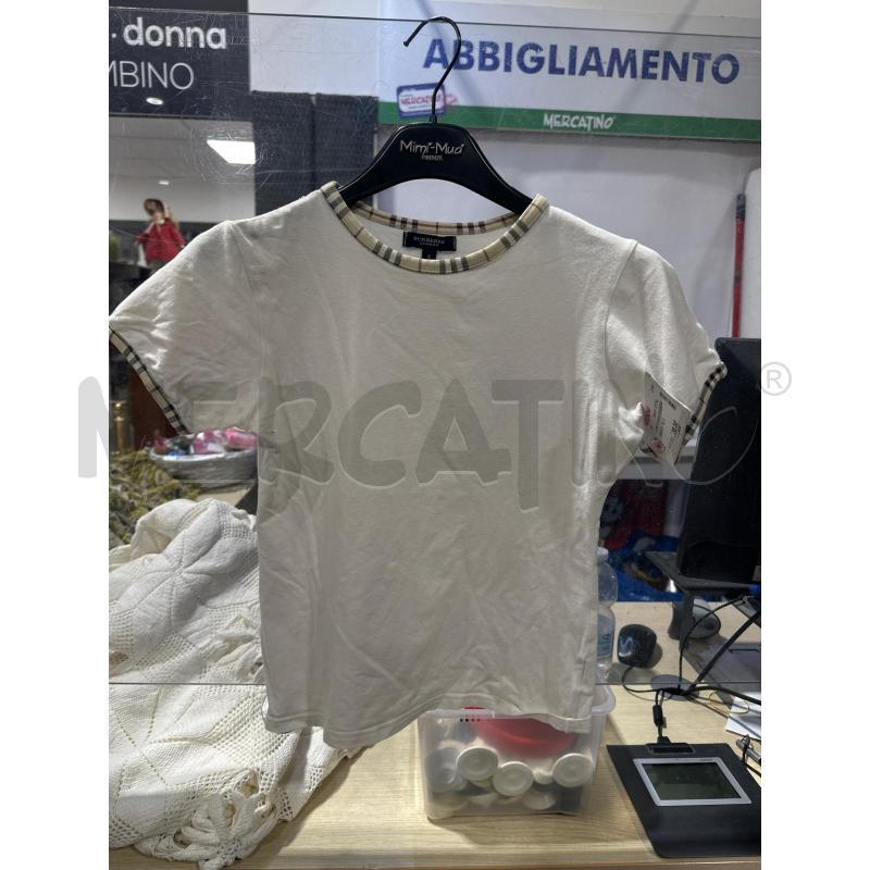 T SHIRT DONNA BURBERRY BIANCA  | Mercatino dell'Usato San giovanni teatino 1
