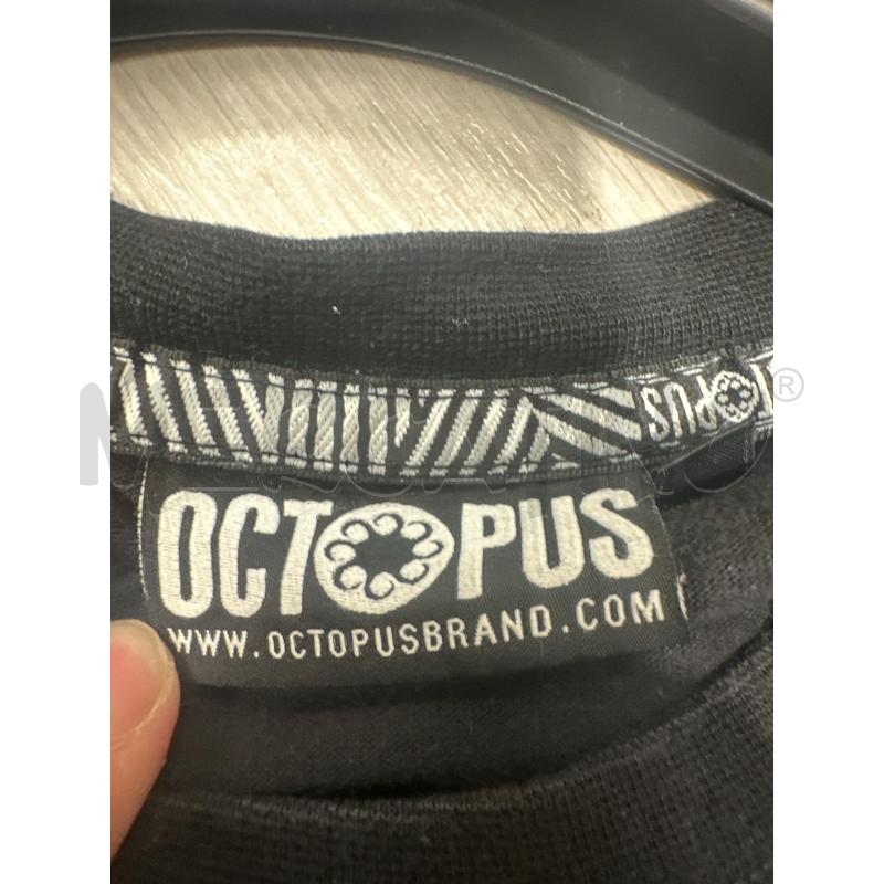 T SHIRT UOMO OCTOPUS NERA STAMPA GIALLA ARANCIONE ROSSA | Mercatino dell'Usato San giovanni teatino 2