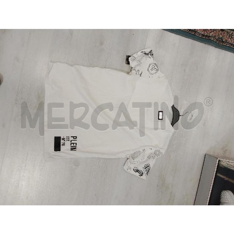 T SHIRT UOMO PHILIPP PLEIN BIANCA TESCHIO STRASS | Mercatino dell'Usato San giovanni teatino 2