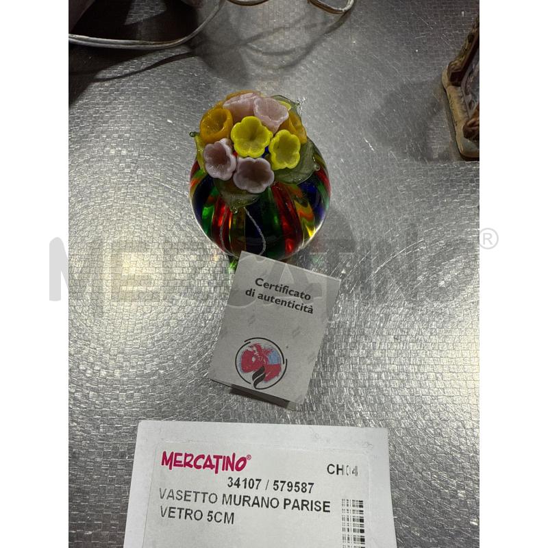 VASETTO MURANO PARISE VETRO 5CM | Mercatino dell'Usato San giovanni teatino 1