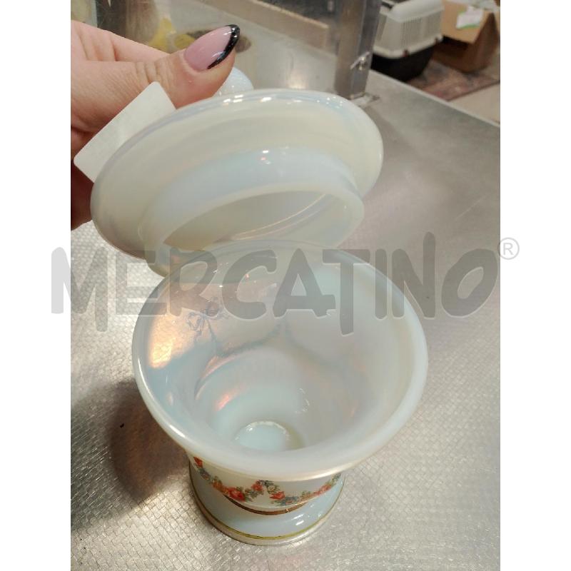 VASETTO VETRO BIANCO E ORO | Mercatino dell'Usato San giovanni teatino 2