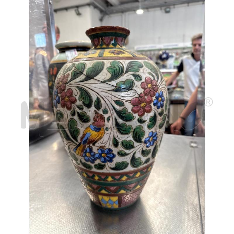 VASO BIANCO FIORI FOGLIE  | Mercatino dell'Usato San giovanni teatino 1