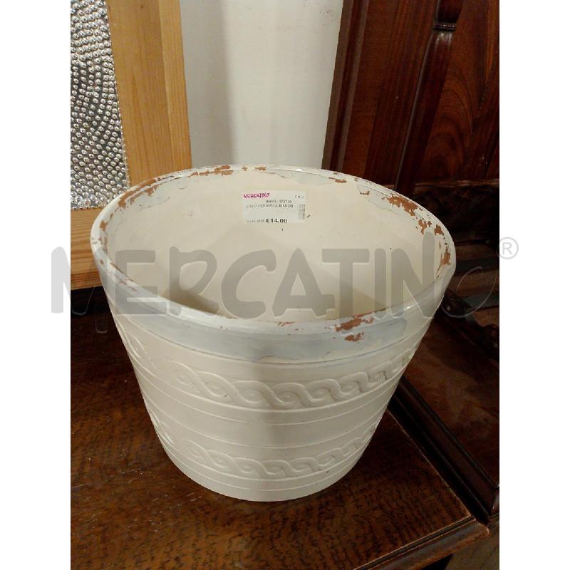 VASO CERAMICA BIANCO  | Mercatino dell'Usato San giovanni teatino 1