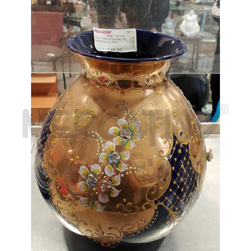 VASO CERAMICA ITALY BLU PRESENTA PICCOLE IMPERFZIONI | Mercatino dell'Usato San giovanni teatino 1