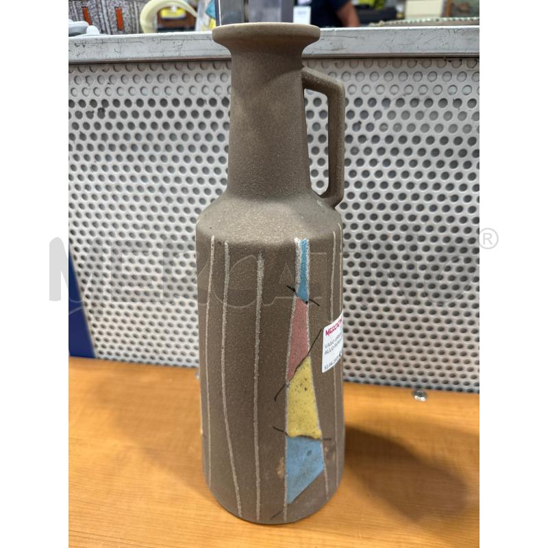 VASO GRIGIO DECORO GIALLO ROSA E AZZURRO | Mercatino dell'Usato San giovanni teatino 1