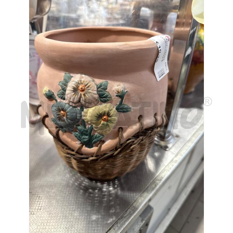 VASO IN TERRACOTTA E VIMINI | Mercatino dell'Usato San giovanni teatino 1