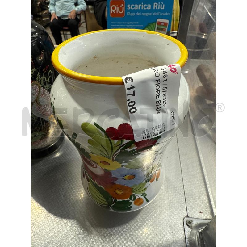 VASO VETRO FIORE BIANCO | Mercatino dell'Usato San giovanni teatino 1