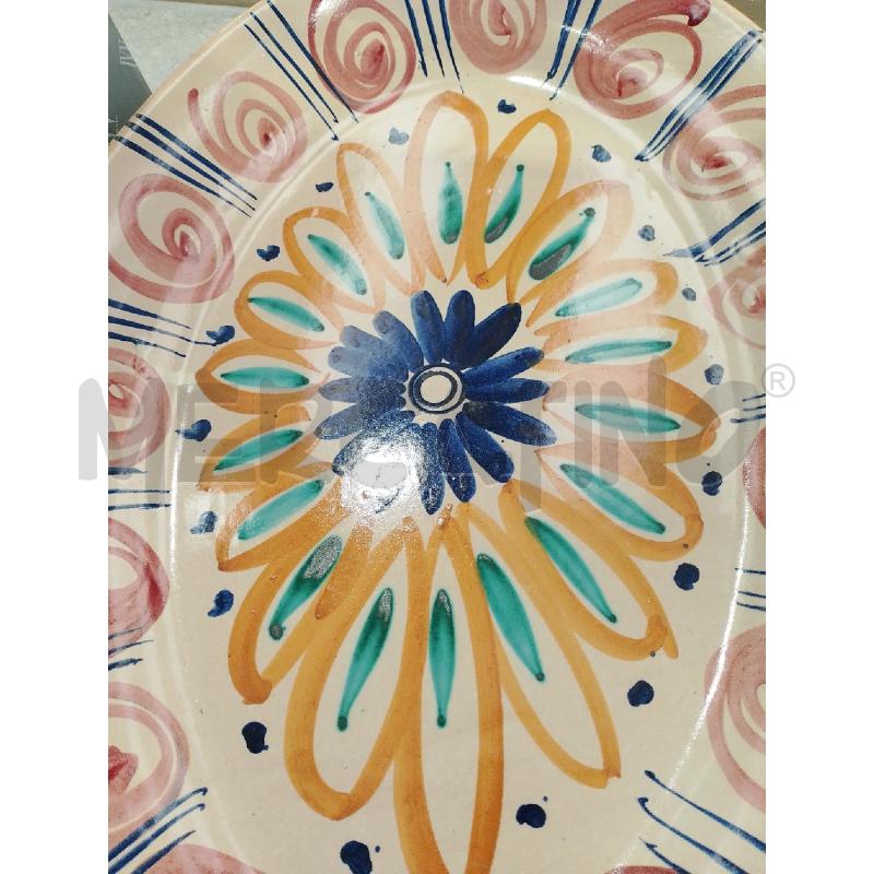 VASSOIO OVALEDECORAZIONE ROOSA BLU VERDE E GIALLA | Mercatino dell'Usato San giovanni teatino 2