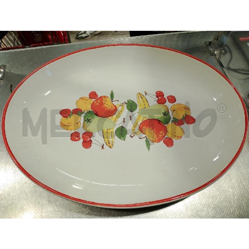 VASSOIO OVALE BORDO ROSSO FRUTTA | Mercatino dell'Usato San giovanni teatino 1