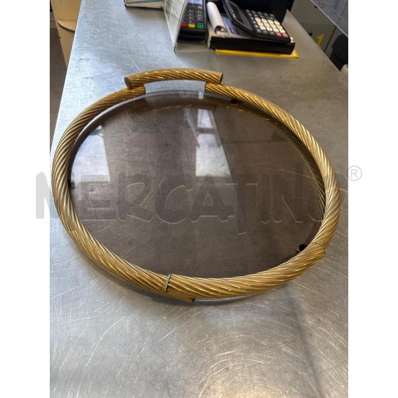 VASSOIO TONDO OTTONE E VETRO | Mercatino dell'Usato San giovanni teatino 4