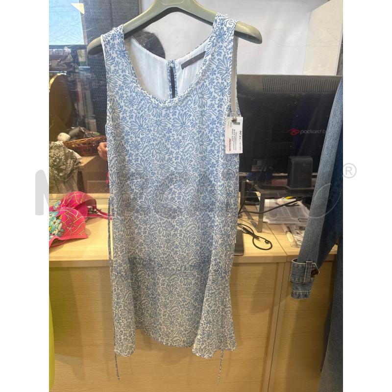 VESTITO DONNA 1970 BIANCO AZZURRO FANTASIA | Mercatino dell'Usato San giovanni teatino 1