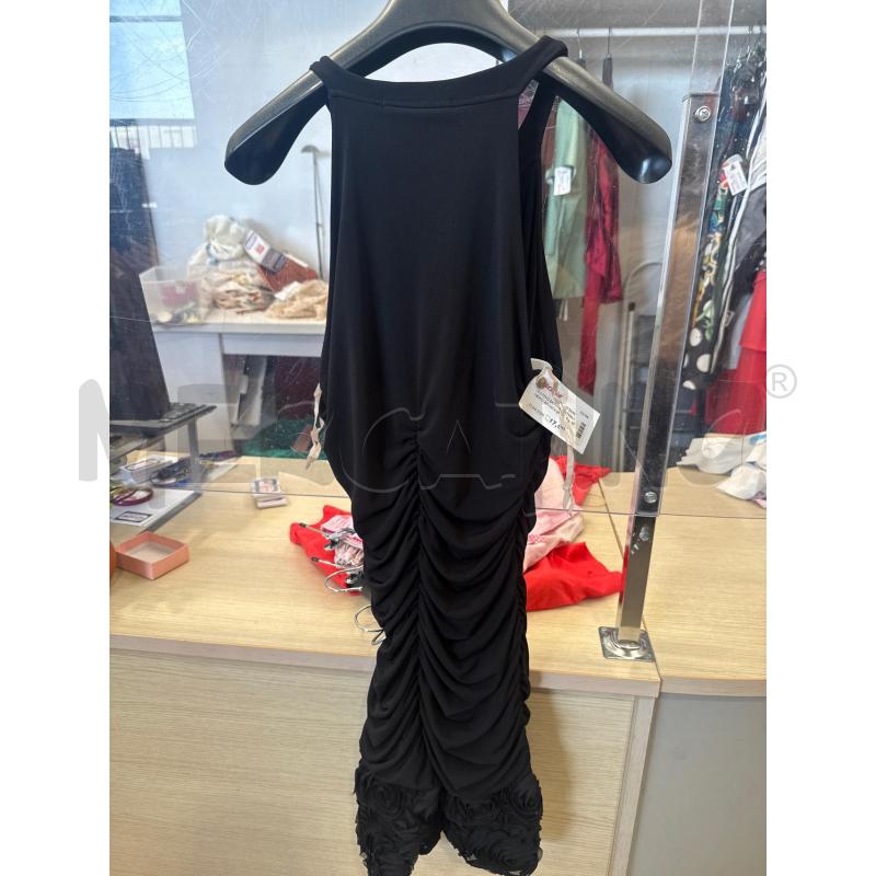 VESTITO DONNA ARTIGLI NERO ARRICCIATO SOTTO ROSE | Mercatino dell'Usato San giovanni teatino 2