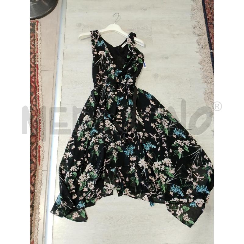 VESTITO DONNA ARTIGLI NERO FIORI | Mercatino dell'Usato San giovanni teatino 1