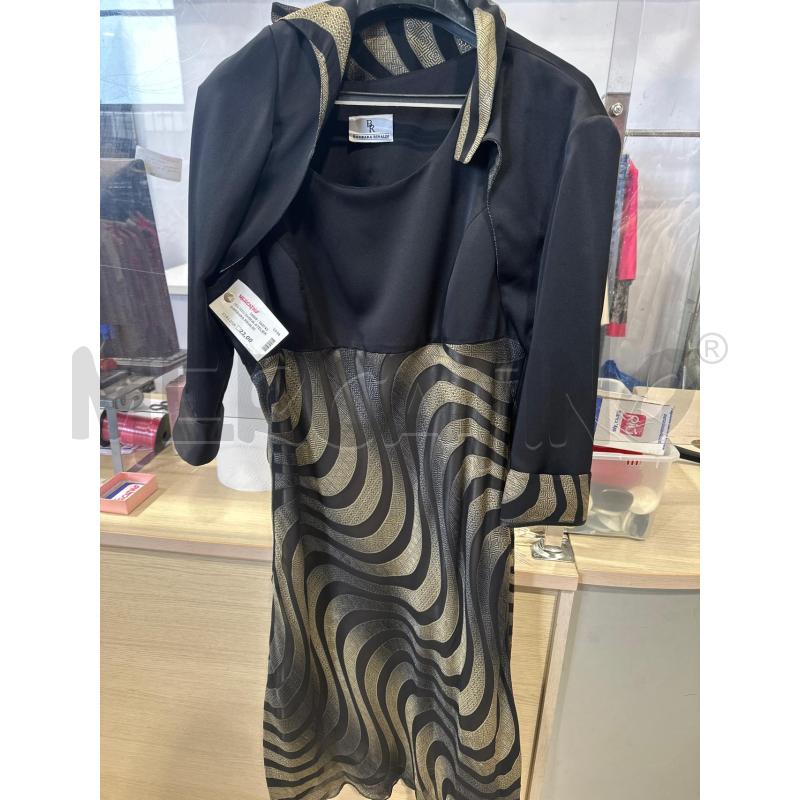 VESTITO DONNA ATELIER BARBARA RINALDI NERO BEIGE + COPRI SPALLA  | Mercatino dell'Usato San giovanni teatino 1