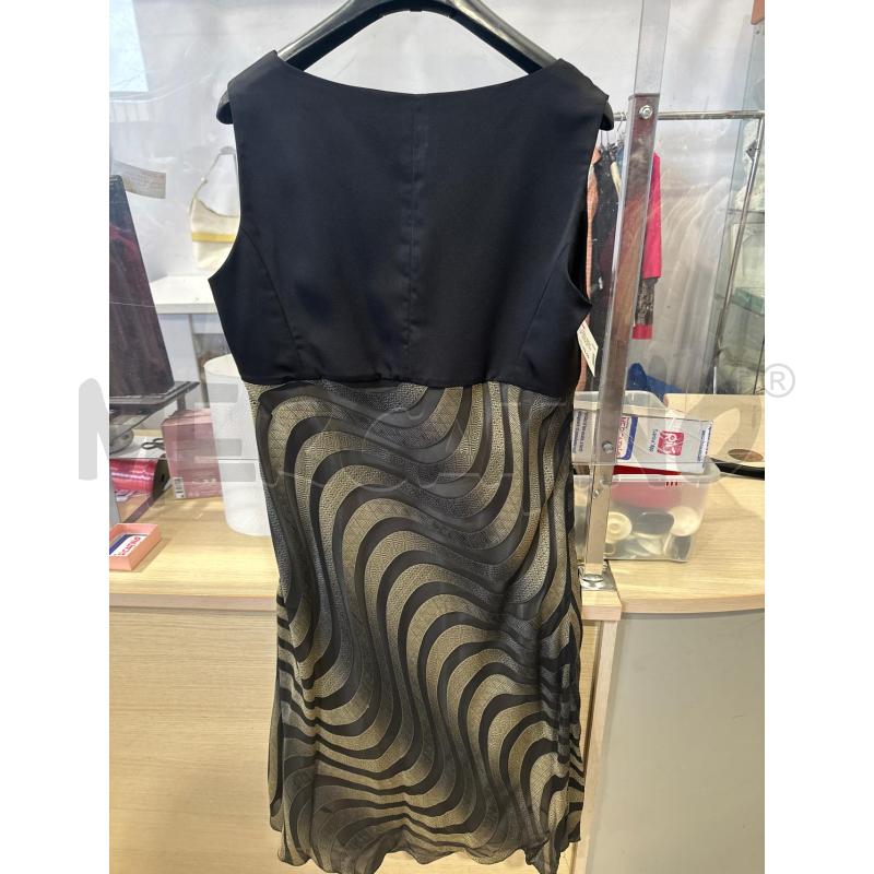 VESTITO DONNA ATELIER BARBARA RINALDI NERO BEIGE + COPRI SPALLA  | Mercatino dell'Usato San giovanni teatino 3