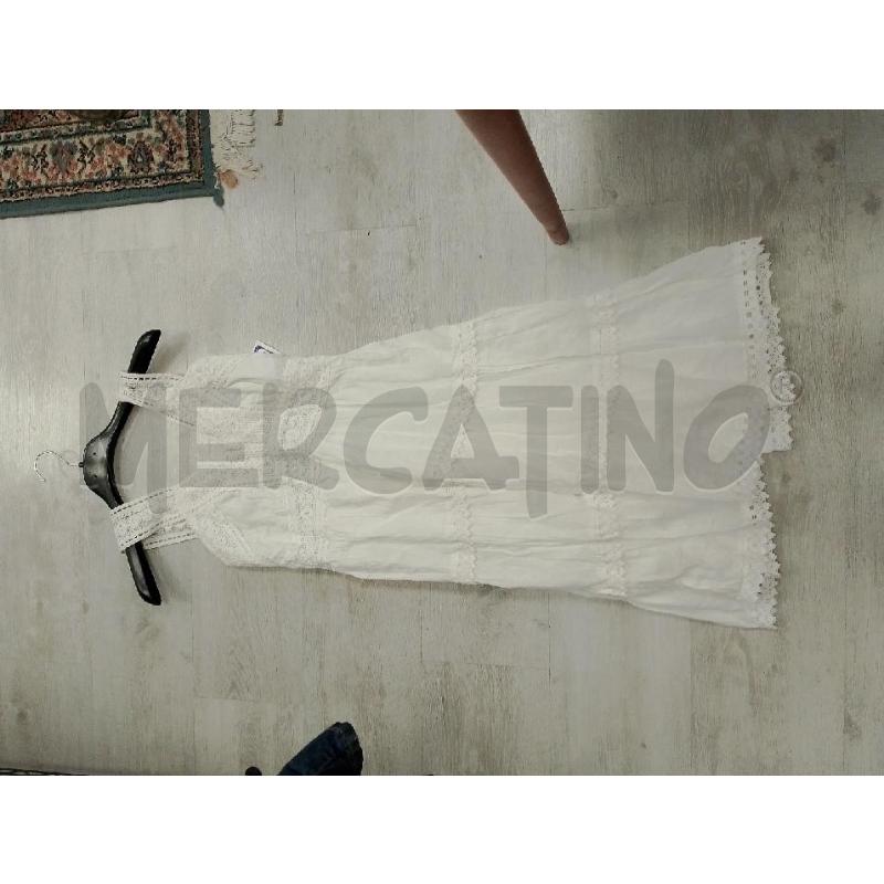 VESTITO DONNA BIANCO PIZZO LNGO SMANICATO  | Mercatino dell'Usato San giovanni teatino 1