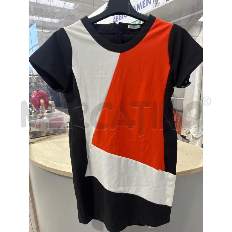 VESTITO DONNA CANNELLA NERO BIANCO CORALLO | Mercatino dell'Usato San giovanni teatino 1