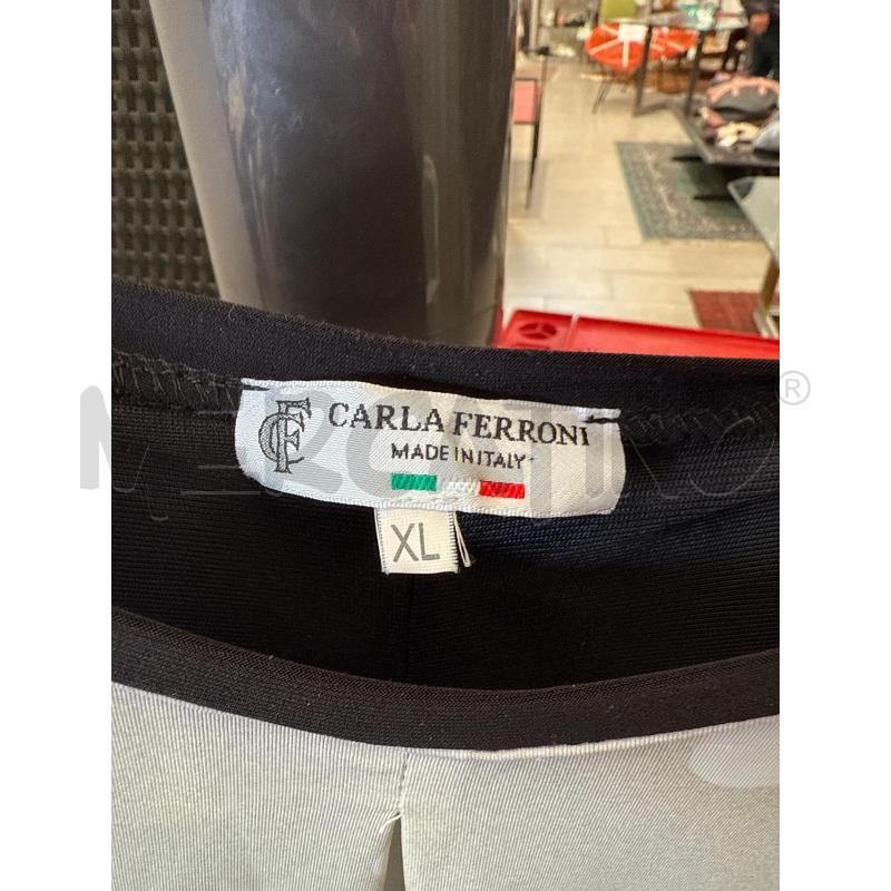 VESTITO DONNA CARLA FERRONI NERO FIORI FANTASIA | Mercatino dell'Usato San giovanni teatino 2