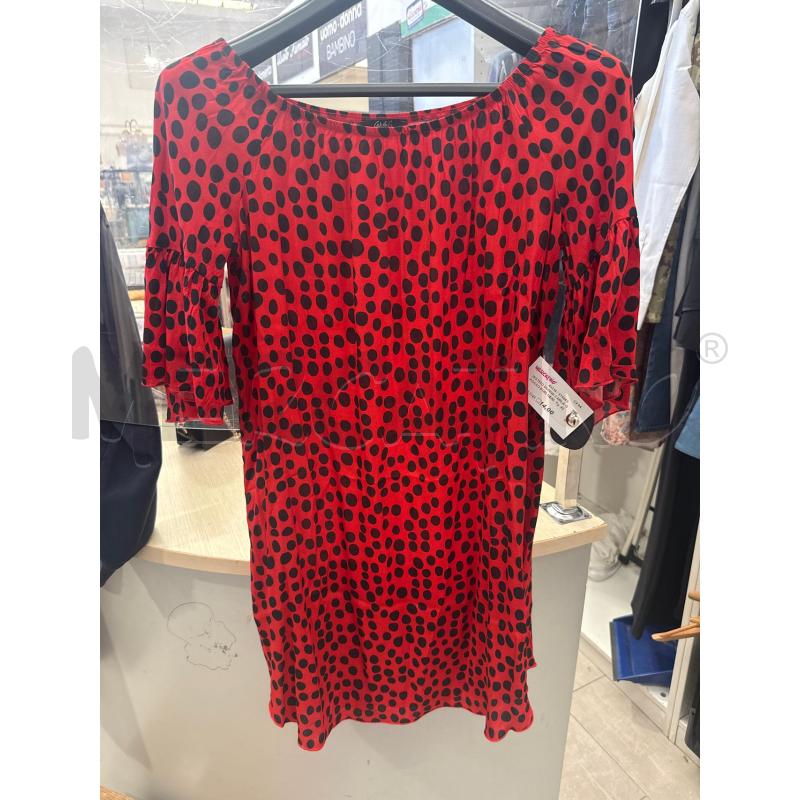 VESTITO DONNA CARLA G ROSSO POIS NERI | Mercatino dell'Usato San giovanni teatino 1