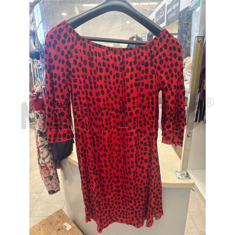 VESTITO DONNA CARLA G ROSSO POIS NERI | Mercatino dell'Usato San giovanni teatino 2