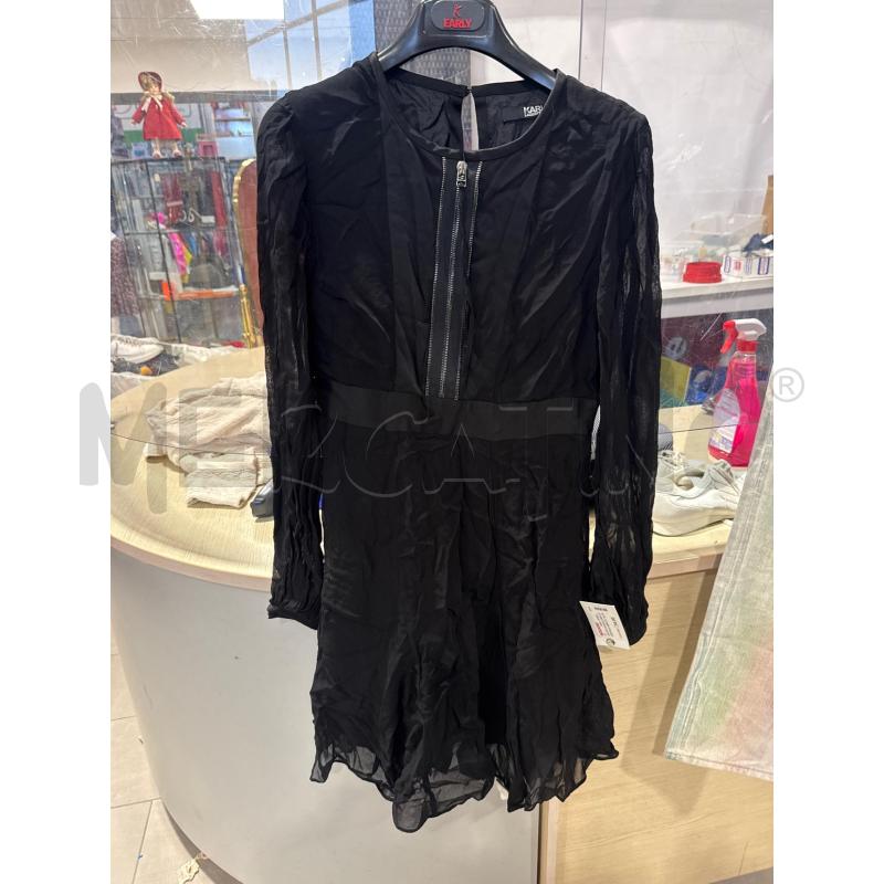 VESTITO DONNA CARL LAGERFIELD NERO ZIP CENTRALE  | Mercatino dell'Usato San giovanni teatino 1