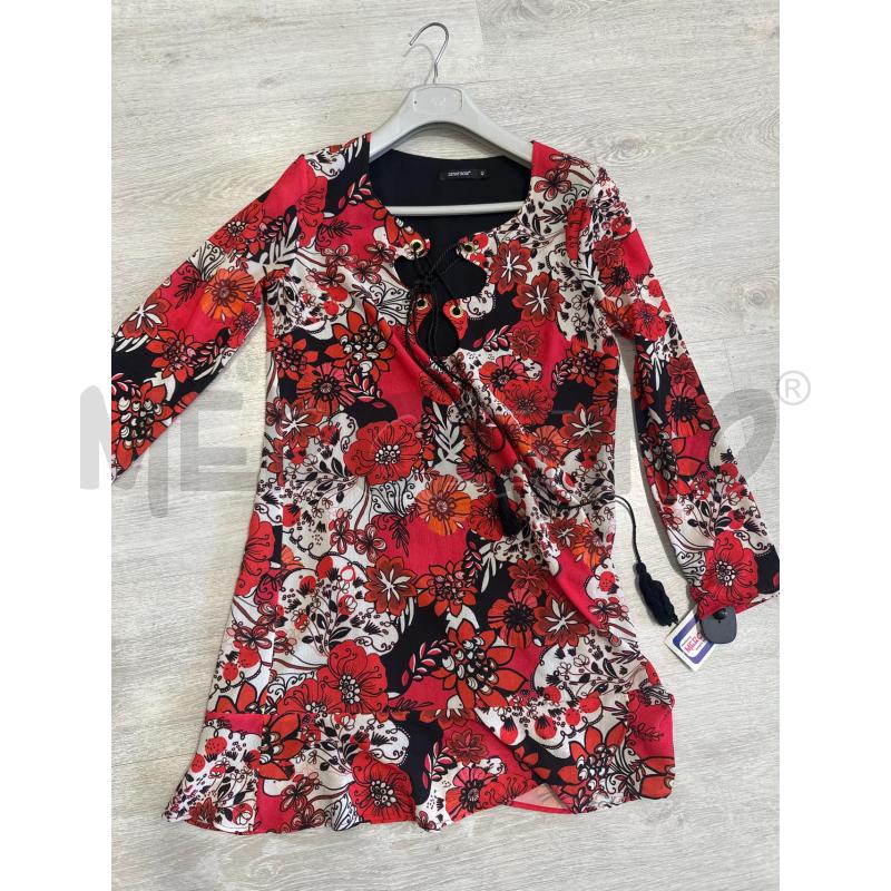 VESTITO DONNA DENNY ROSE FANTASIA ROSSO ARANCIONE BIANCO | Mercatino dell'Usato San giovanni teatino 1