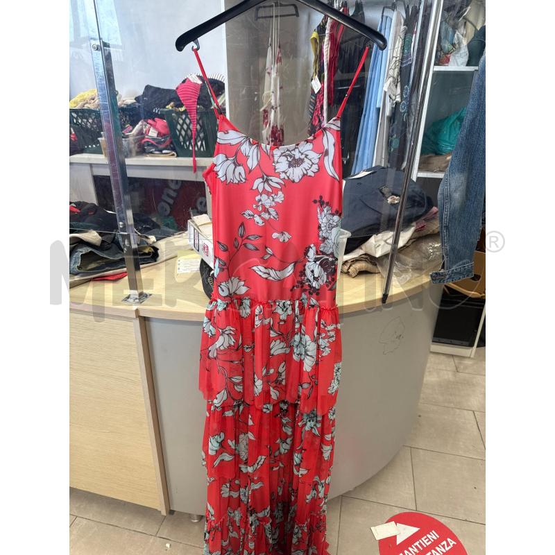VESTITO DONNA DENNY ROSE ROSSO FIORI CELESTI | Mercatino dell'Usato San giovanni teatino 1