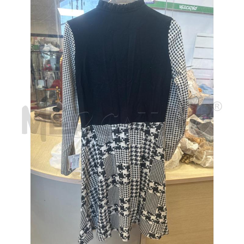 VESTITO DONNA DESIGUAL BIANCO NERO MANICA LUNGA  | Mercatino dell'Usato San giovanni teatino 2