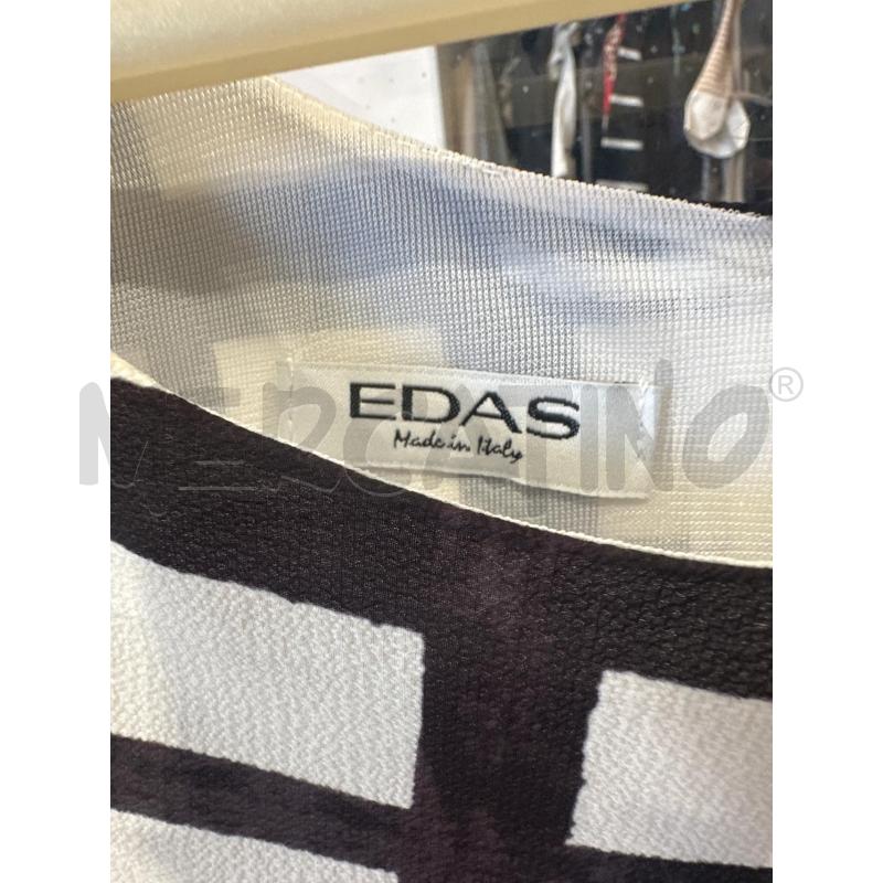 VESTITO DONNA EDAS BIANCO FIORI NERI DETT ROSSI | Mercatino dell'Usato San giovanni teatino 2