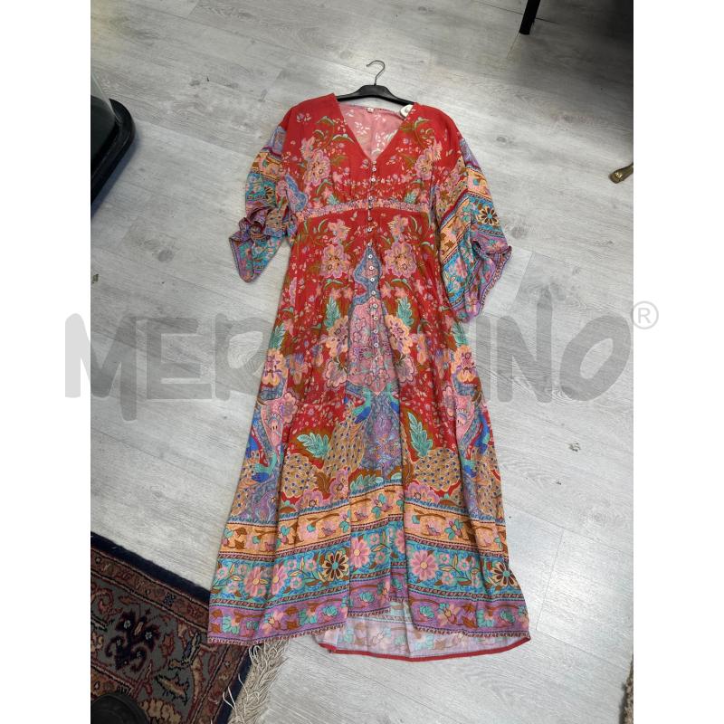 VESTITO DONNA FANTASIA BIANCO ROSSO FIORELLINI | Mercatino dell'Usato San giovanni teatino 1