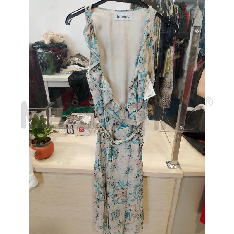 VESTITO DONNA INTREND BEIGE AZZURRO | Mercatino dell'Usato San giovanni teatino 1
