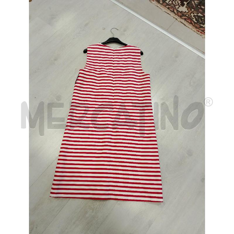 VESTITO DONNA INTREND BIANCO RIGHE ROSSE | Mercatino dell'Usato San giovanni teatino 2