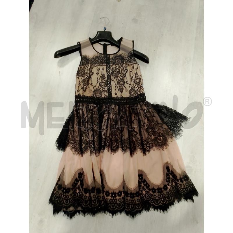 VESTITO DONNA JUSDEPOM BEIGE NERO VELO PIZZO | Mercatino dell'Usato San giovanni teatino 1