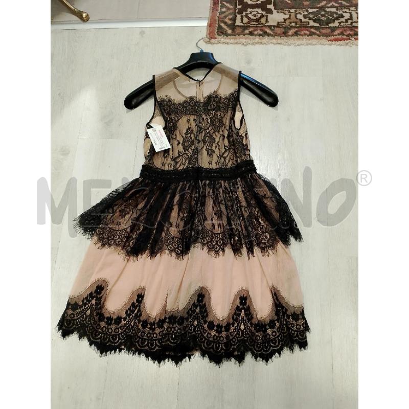 VESTITO DONNA JUSDEPOM BEIGE NERO VELO PIZZO | Mercatino dell'Usato San giovanni teatino 2