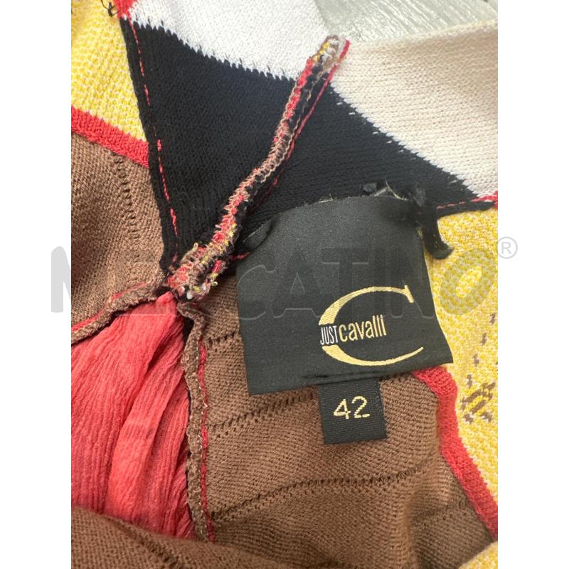 VESTITO DONNA JUST CAVALLI ROSA MARRONE FANTASIA TG 42 | Mercatino dell'Usato San giovanni teatino 2