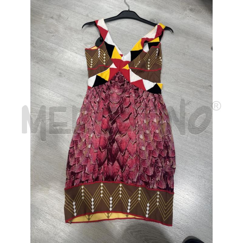 VESTITO DONNA JUST CAVALLI ROSA MARRONE FANTASIA TG 42 | Mercatino dell'Usato San giovanni teatino 3