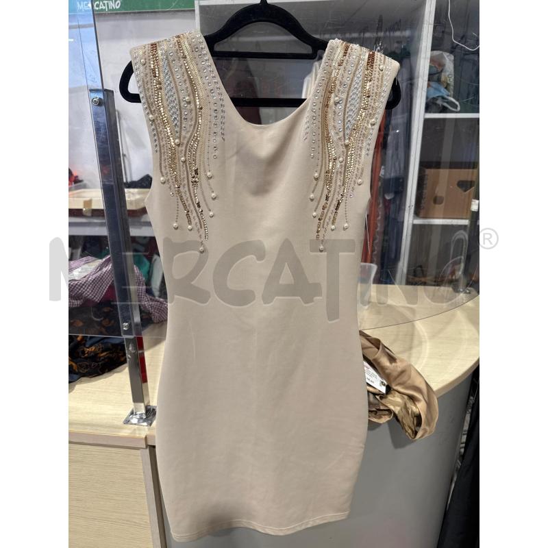 VESTITO DONNA KIMI&CO BEIGE PERLINE | Mercatino dell'Usato San giovanni teatino 1