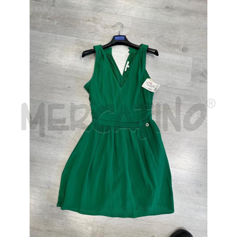 VESTITO DONNA KORALLINE VERDE VELATO | Mercatino dell'Usato San giovanni teatino 1