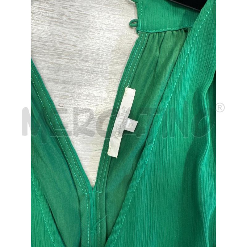 VESTITO DONNA KORALLINE VERDE VELATO | Mercatino dell'Usato San giovanni teatino 2