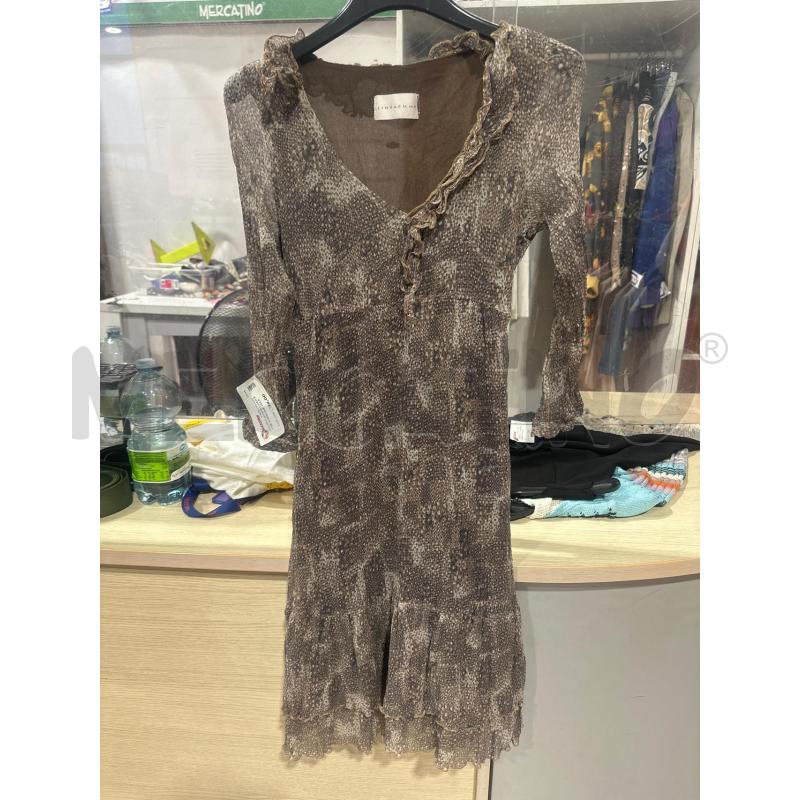 VESTITO DONNA LINEA EMME MARRONE VELATO  | Mercatino dell'Usato San giovanni teatino 1