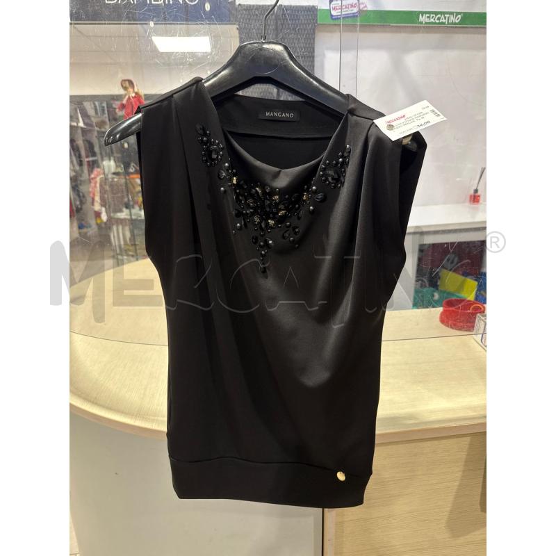VESTITO DONNA MANGANO NERO PERLINE | Mercatino dell'Usato San giovanni teatino 1