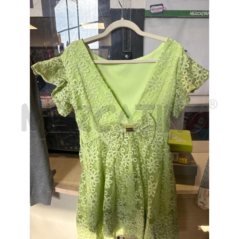 VESTITO DONNA MANGANO VERDE FIORELLINI | Mercatino dell'Usato San giovanni teatino 2