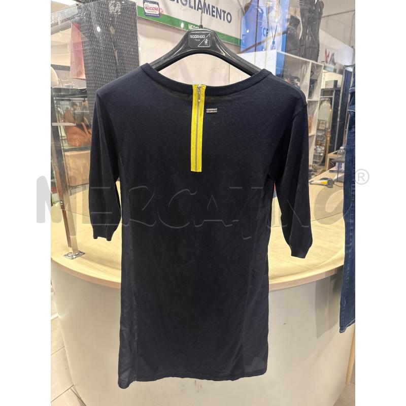 VESTITO DONNA MARELLA BLU GIALLO SETA  | Mercatino dell'Usato San giovanni teatino 1