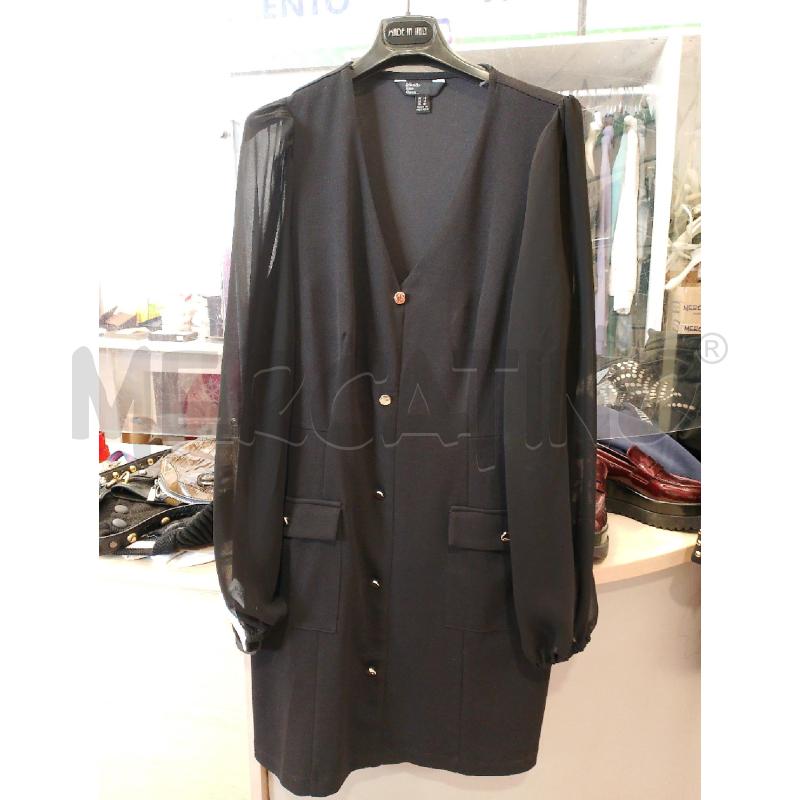 VESTITO DONNA NERO MANICHE VELATE BOTTONI | Mercatino dell'Usato San giovanni teatino 1