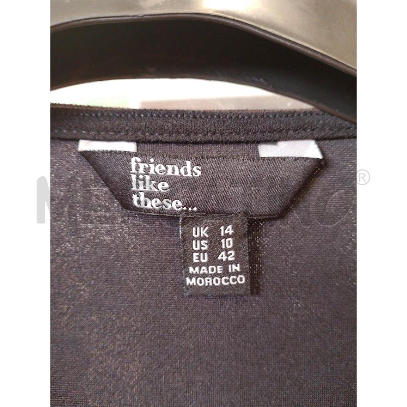 VESTITO DONNA NERO MANICHE VELATE BOTTONI | Mercatino dell'Usato San giovanni teatino 2