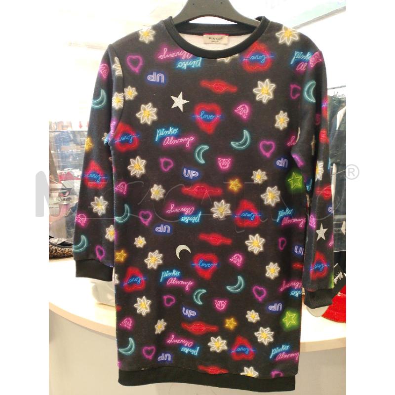 VESTITO DONNA PINKO NERO FANTASIA NEON | Mercatino dell'Usato San giovanni teatino 1