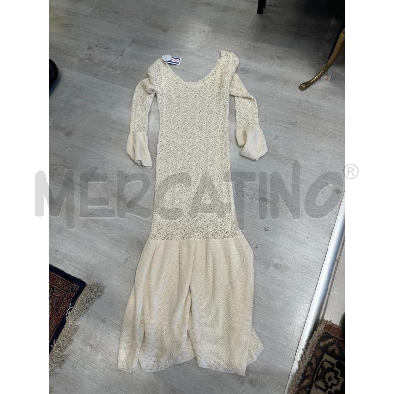 VESTITO DONNA PULLOVER TRAFORATO LUNGO PANNA  | Mercatino dell'Usato San giovanni teatino 1