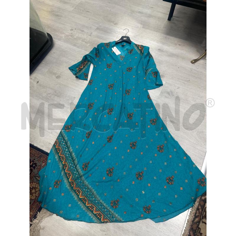 VESTITO DONNA RAISON FASHION CELESTE DETT ARANCIONI LUNGO SETA | Mercatino dell'Usato San giovanni teatino 1