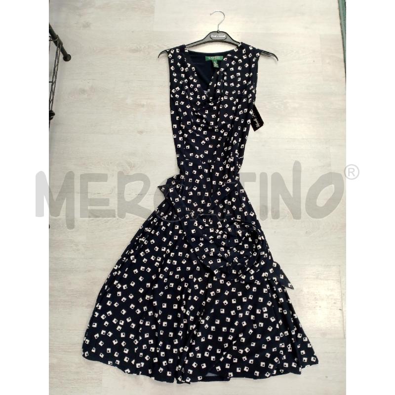 VESTITO DONNA RALPH LAUREN BLU QUADRATI BIANCHI | Mercatino dell'Usato San giovanni teatino 1