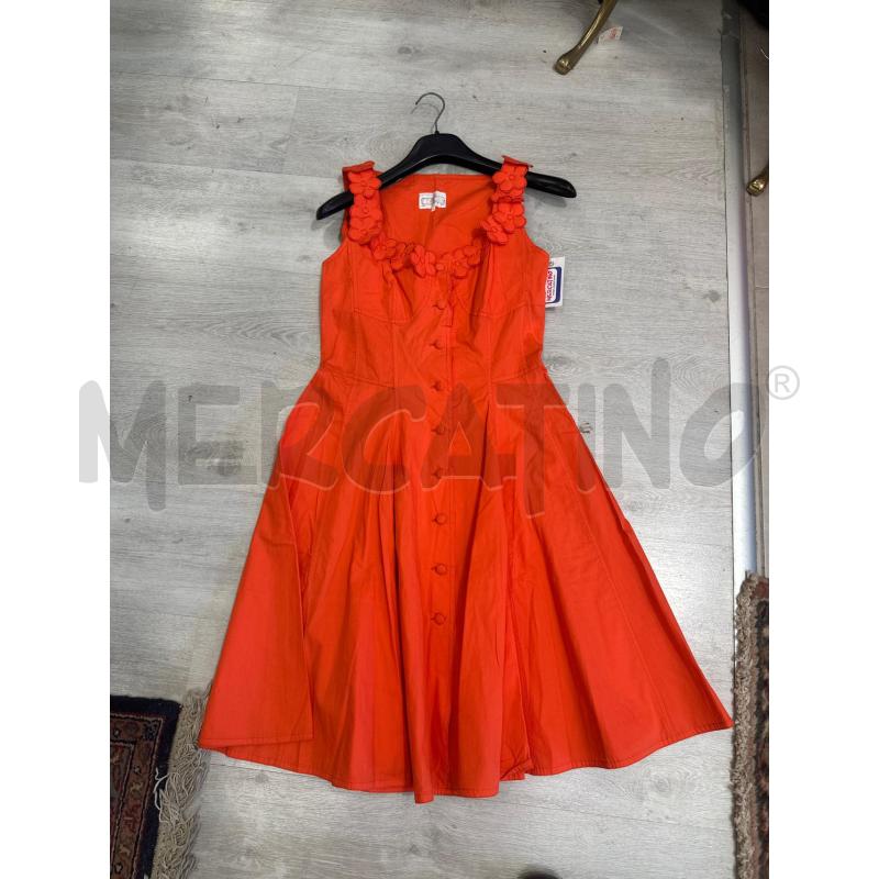 VESTITO DONNA RHAMA CORALLO FIORELLINI | Mercatino dell'Usato San giovanni teatino 1